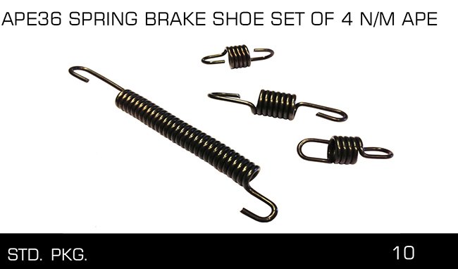 APE36 SPRING BRAKE SHOE SET OF 4 N M APE APE36 SPRING BRAKE SHOE SET OF 4 N M APE